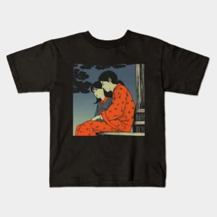 Two Asian Girls Sitting on the Bench Kids T-Shirt